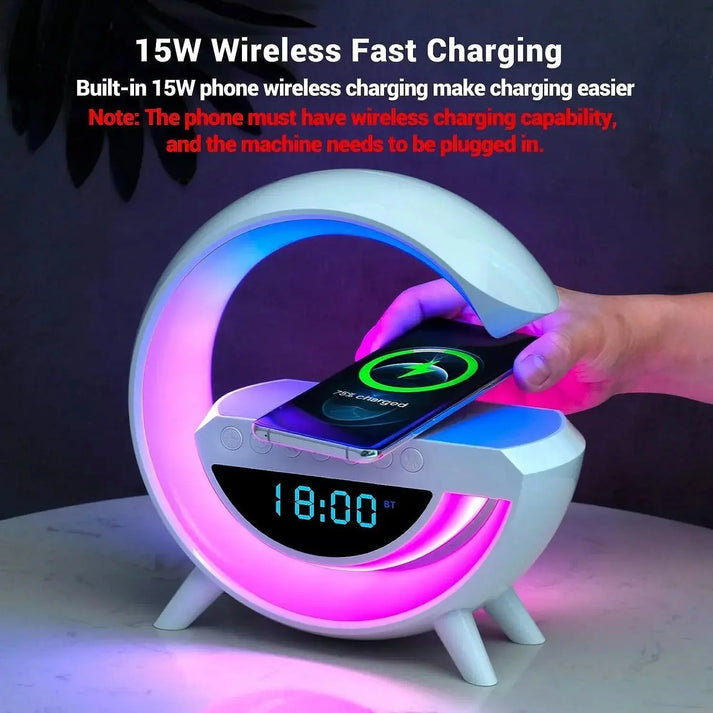 Google Digital Led wireless charger Speaker