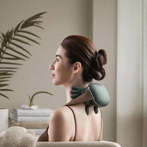 Electric Shoulder & Neck Massager – Deep Tissue Kneading + Heat Therapy for Pain Relief