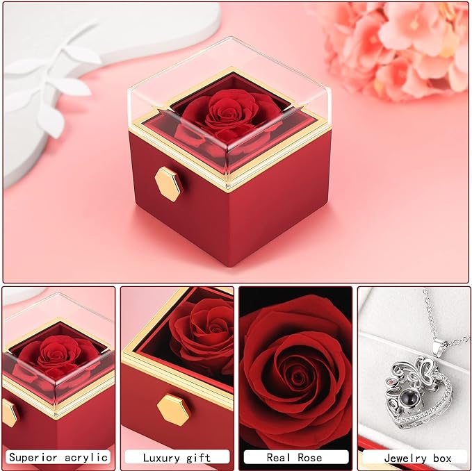 Rotating Rose Gift Box